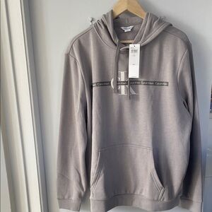 Calvin Klein Light Gray Pullover Hoodie